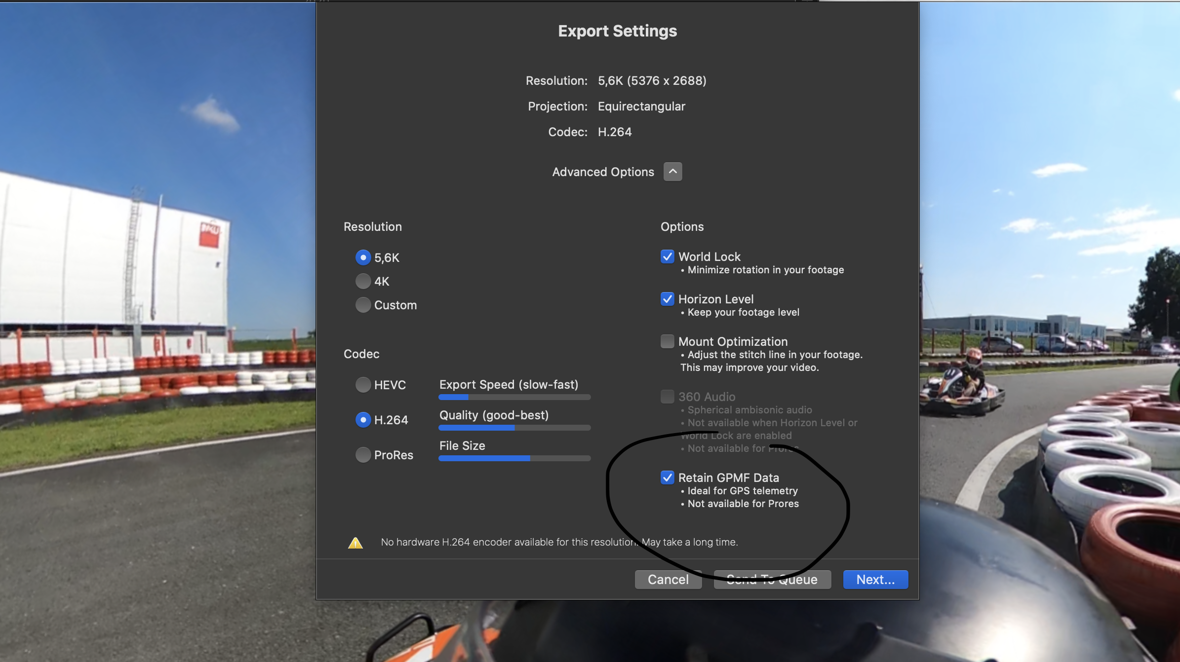 GoPro 360 Telemetry Export